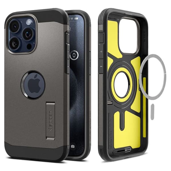 Spigen Tough Armor Mag MagSafe - Fodral för iPhone 15 Pro (Gunmetal)