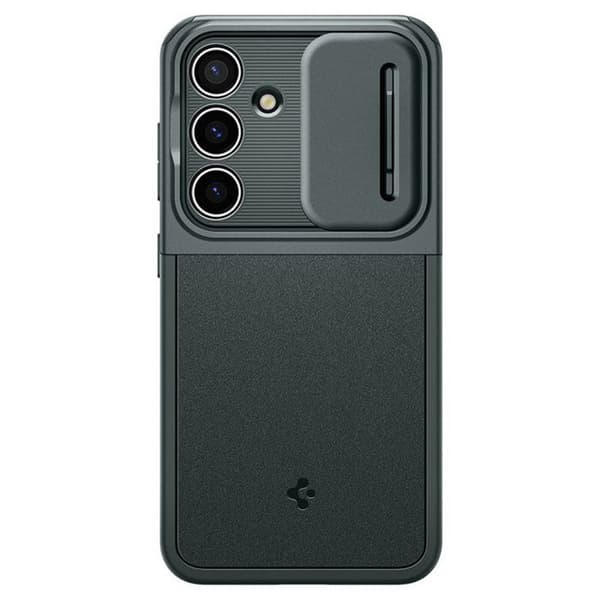 Telefonfodral - telefonbumper Spigen Optik Armor Fodral Kompatibel med Samsung Galaxy S24 5G - Grön
