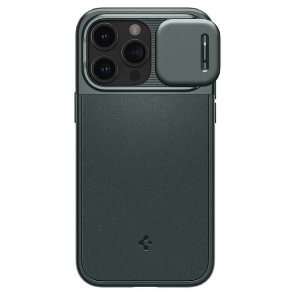 Telefonfodral - telefon bumper Spigen Optik Armor MagFit Fodral till iPhone 15 Pro - Grön