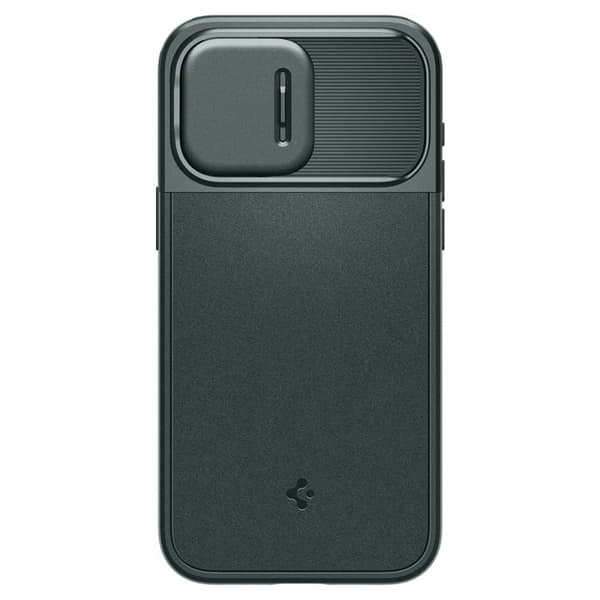 Telefonfodral - telefon bumper Spigen Optik Armor MagFit Fodral till iPhone 15 Pro - Grön