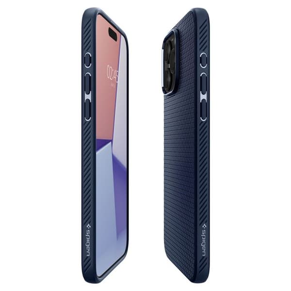 Telefonfodral - telefon bumper Spigen Liquid Air Fodral till iPhone 15 Pro Max - Marinblå