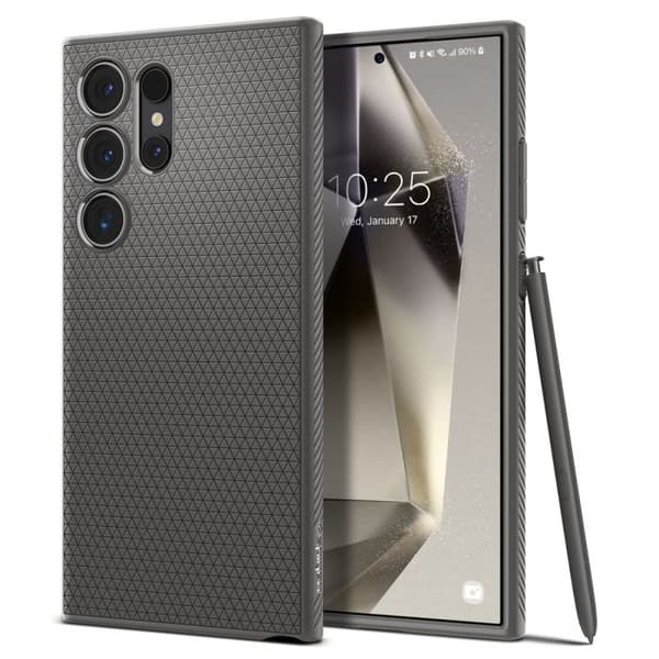 Spigen Liquid Air - Fodral till Samsung Galaxy S24 Ultra - Grå