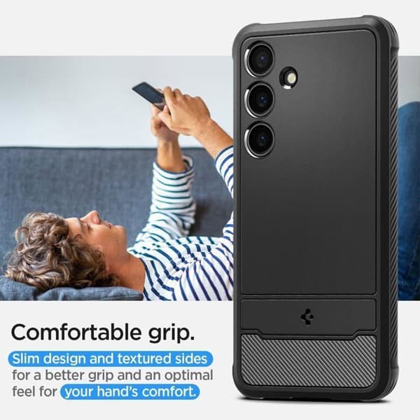 Fodral till Samsung Galaxy S24 - Spigen Rugged Armor - Svart