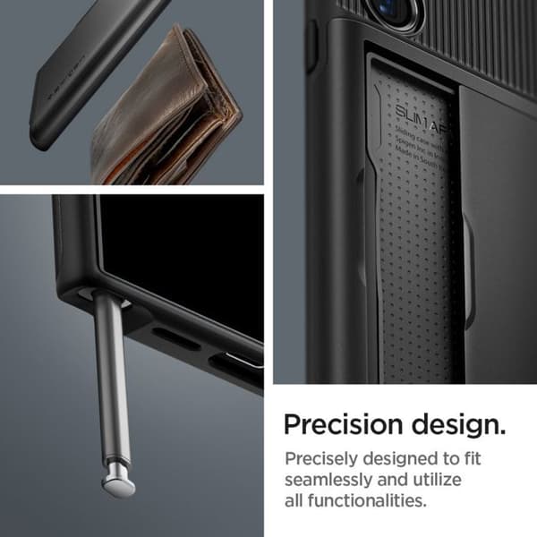 Fodral till Samsung Galaxy S24 Ultra - Spigen Slim Armor CS - Svart
