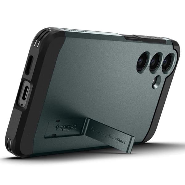 Telefonfodral - Spigen telefonbumper - ACS07334 - Tough Armor Fodral Kompatibel med Samsung Galaxy S24 Plus 5G - Grön
