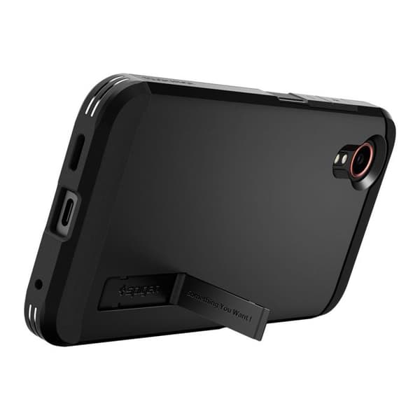 Telefonfodral - Spigen - Galaxy Xcover7 - Svart - Halvstyv - Mil-grade certifierad