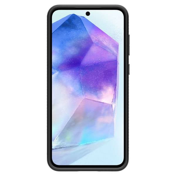 Skyddsfodral - Spigen - Liquid Air - Mattsvart - Anti-chock - Mjuk