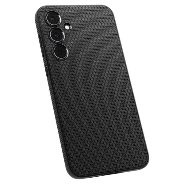 Skyddsfodral - Spigen - Liquid Air - Mattsvart - Anti-chock - Mjuk