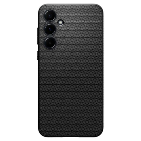 Skyddsfodral - Spigen - Liquid Air - Mattsvart - Anti-chock - Mjuk