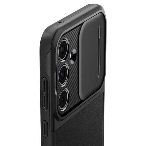 Telefonfodral - Spigen - Optik Armor - Svart - Hybridskydd - Kompatibel Samsung Galaxy A55 5G
