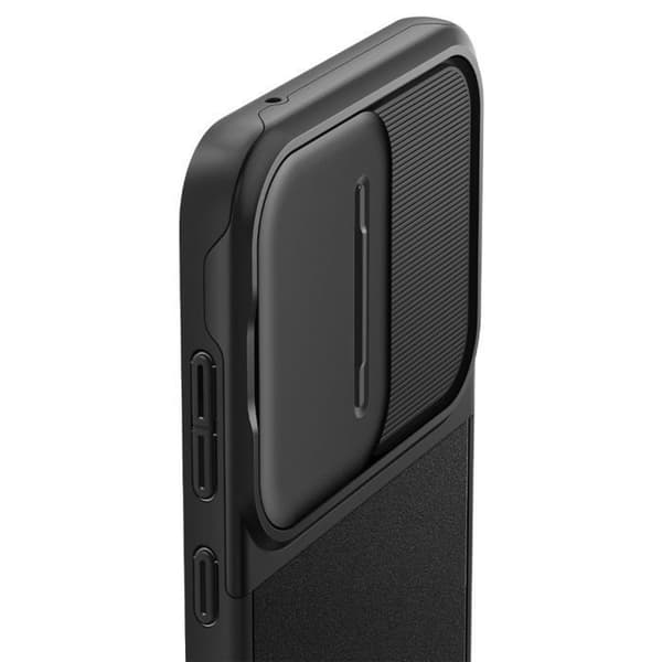 Telefonfodral - Spigen - Optik Armor - Svart - Hybridskydd - Kompatibel Samsung Galaxy A55 5G