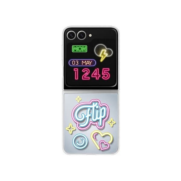 Coque - Samsung - Galaxy Z Flip6 - Grå - Mjuk - NFC-anpassning