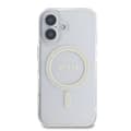 Miniatyrbild 1 av 4: Coque för iPhone 16 Plus MagSafe med Glittrig Cirkel Guess Transparent