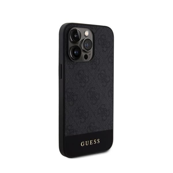 Coque för Apple iPhone 15 Pro Kompatibel med MagSafe Edition 4G Stripe Ultra-Chic Guess Svart