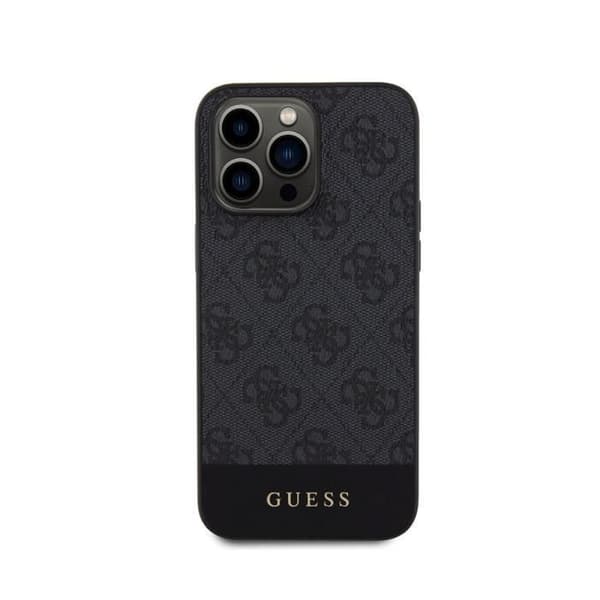 Coque för Apple iPhone 15 Pro Kompatibel med MagSafe Edition 4G Stripe Ultra-Chic Guess Svart