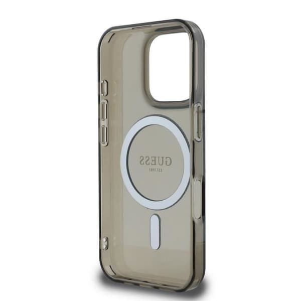 Skal till iPhone 16 Pro Max MagSafe med Glittrande Ring Guess Svart