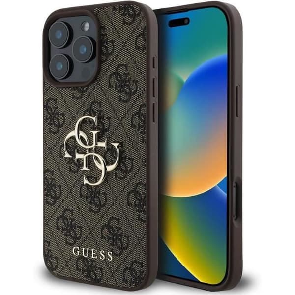 Coque - GUESS - iPhone 16 Pro - Logo 4G - Ekologiskt läder - Hållbart skydd