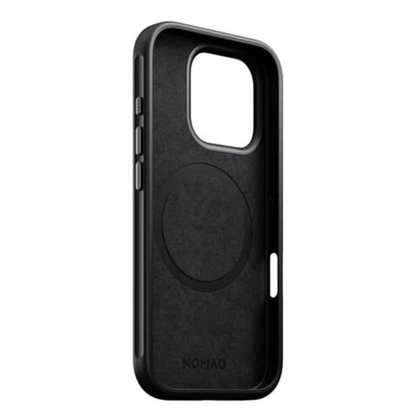 iPhone 16 Pro Fodral - NOMAD - Stötsäkert Läder - Svart