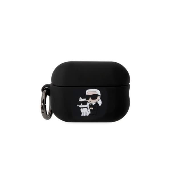 Fodral till Airpods Pro 2 NFT Anti-Shock Silikon med Ring Karl Lagerfeld Svart