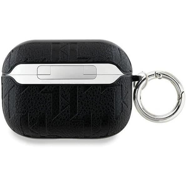 "Coque AirPods Pro 2 - Karl Lagerfeld - Monogram Karl Head - Ekoskinn - Svart - Semi-styv"