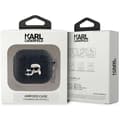 Miniatyrbild 3 av 3: Coque AirPods 3 - Karl Lagerfeld - Monogram Karl &amp; Choupette - Ekoskinn - Svart - Hård