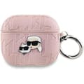 Miniatyrbild 1 av 3: AirPods 3-fodral - Karl Lagerfeld - Monogram Karl &amp; Choupette - Ekoskinn - Rosa - Semi-rigidhud