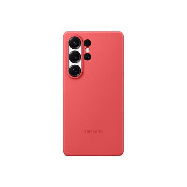 Coque för Samsung Galaxy S25 Ultra Silikonöverdrag Original Mjuk Beröring Samsung Röd