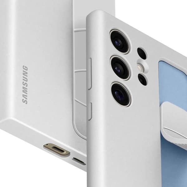 Coque - Samsung - Galaxy S25 Ultra - Grå - Stödfunktion - Integrerad rem