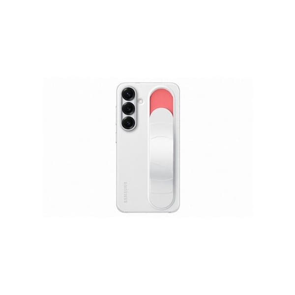 Coque - Samsung - Galaxy S25 - Vit - Stödfunktion - Inbyggd Rem