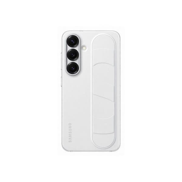 Coque - Samsung - Galaxy S25 - Vit - Stödfunktion - Inbyggd Rem