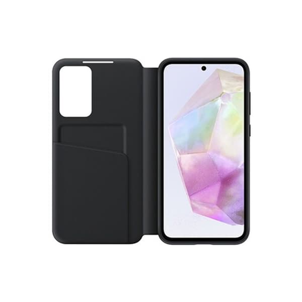Flip Cover - Samsung - A35 - Svart - Hårdt Skal - Klap