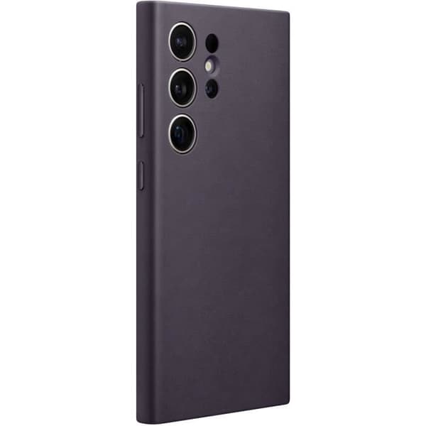 Veganskt läderfodral - Samsung - GALAXY S24 ULTRA - Mörklila - Mjukt - Ekologiskt
