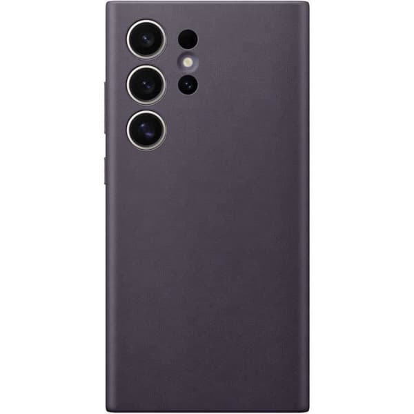 Veganskt läderfodral - Samsung - GALAXY S24 ULTRA - Mörklila - Mjukt - Ekologiskt