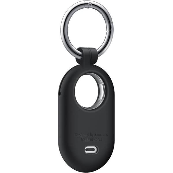 Silikonfodral - Samsung - SmartTag2 - Svart - Mjuk - Med karbinhake
