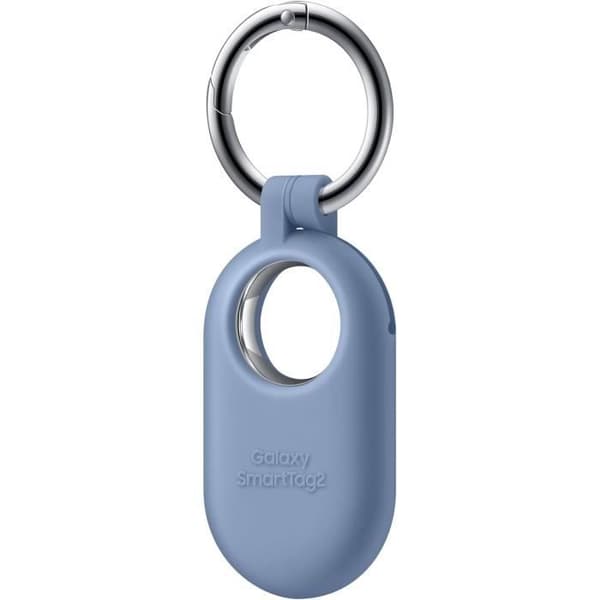 Silikonfodral - Samsung - SmartTag2 - Blå - Mjuk - Med karbinhake