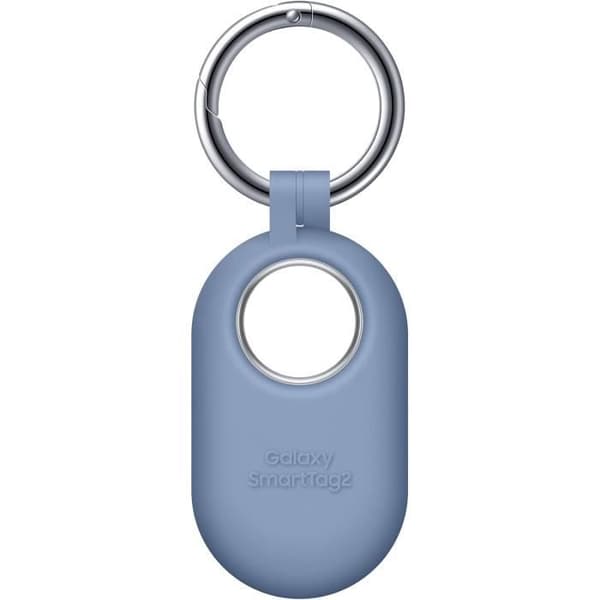 Silikonfodral - Samsung - SmartTag2 - Blå - Mjuk - Med karbinhake