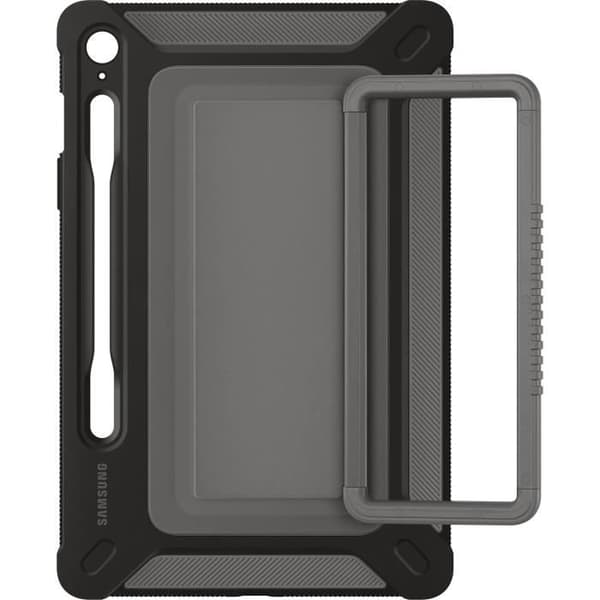 Baksidan - Samsung - Galaxy Tab S9 FE - Titan - Stötsäker - Flerpositionsstöd - 10,5 tum