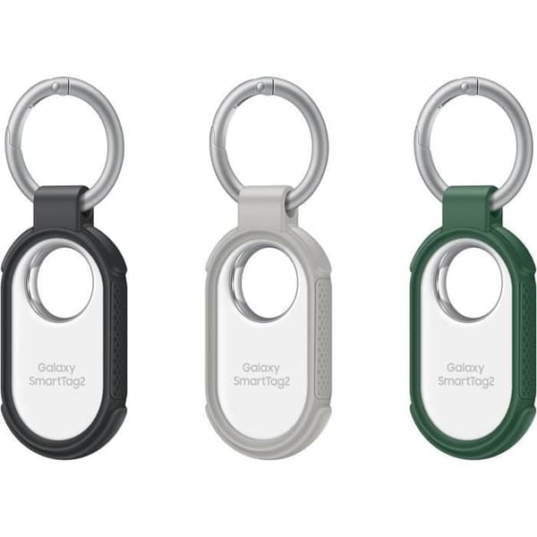 Hårt fodral - Samsung - SmartTag2 - Grå - Anti-halk - Integrerad karbin