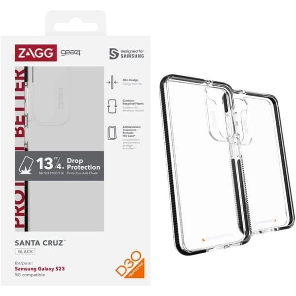 ZAGG Gear4 Santa Cruz D30 Fodral för Skydd Fin för Samsung Galaxy S23 6.1