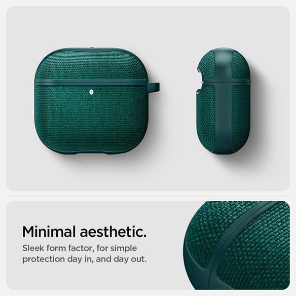 Coque - SPIGEN - Urban Fit - Kompatibel med AirPods 4 (2024) - Stickad tyg - Svart - Semi-hård