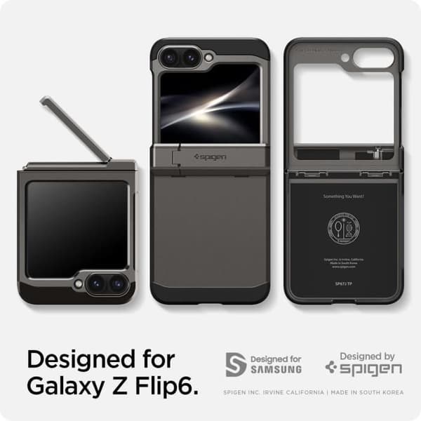 Spigen Tough Armor Pro Fodral Kompatibel med Samsung Galaxy Z Flip 6 - Gunmetal