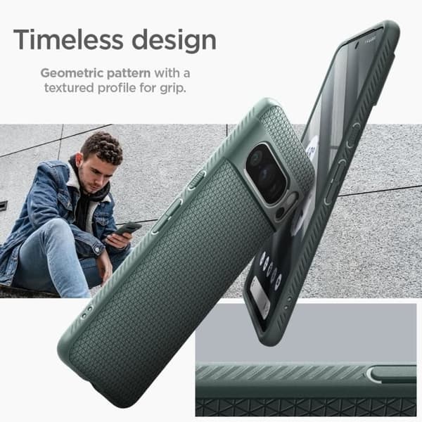 Coque - SPIGEN - Google Pixel 8 Pro - Grön - Stötresistent - Ergonomisk - Ljudtunnelteknik