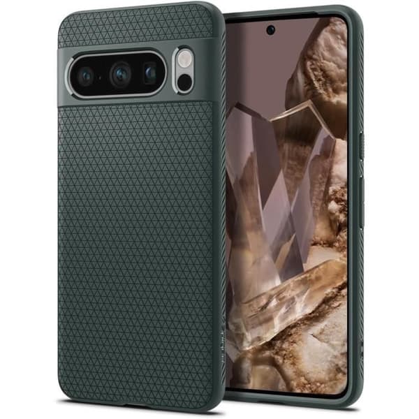 Coque - SPIGEN - Google Pixel 8 Pro - Grön - Stötresistent - Ergonomisk - Ljudtunnelteknik