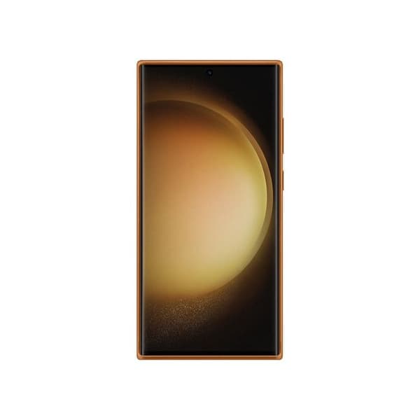 Fodral och skal - SAMSUNG - Galaxy S23 Ultra - Läder - Beige - Stötskydd