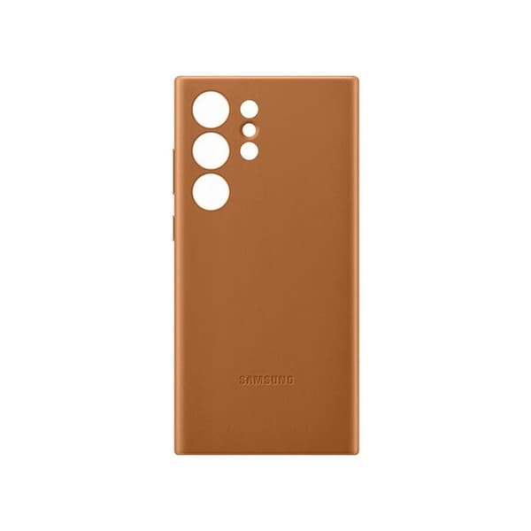 Fodral och skal - SAMSUNG - Galaxy S23 Ultra - Läder - Beige - Stötskydd