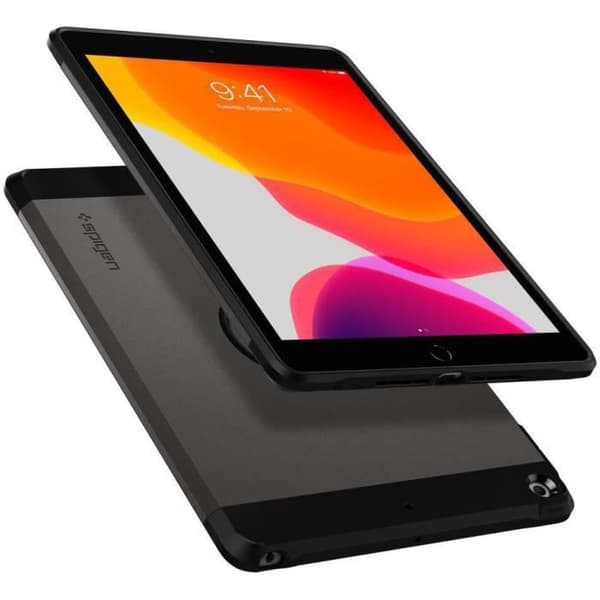 Coque - Spigen - Tough Armor - Grå - Kompatibel med iPad 10.2 (2019-2020) - Silikon och Polykarbonat