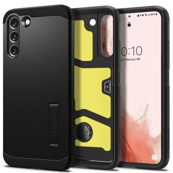Fodral - SPIGEN - Tuff rustning - Svart - Dual Layer Protection - Integrerat stöd