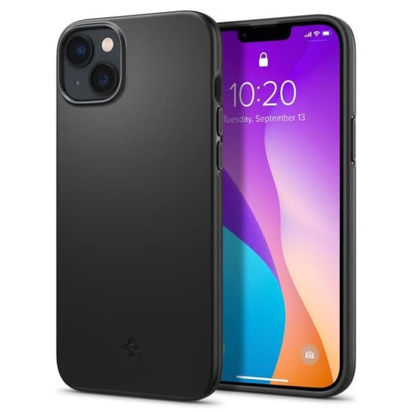 Tunn passform iPhone 14 fodral Svart Spigen