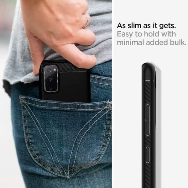 Fodral - Spigen - Robust rustning - Kompatibel Samsung Galaxy S20 FE - Svart - Förstärkt skydd