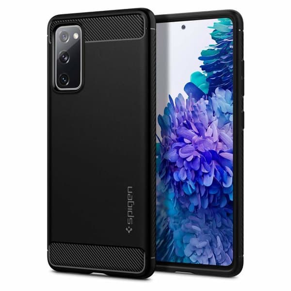 Fodral - Spigen - Robust rustning - Kompatibel Samsung Galaxy S20 FE - Svart - Förstärkt skydd